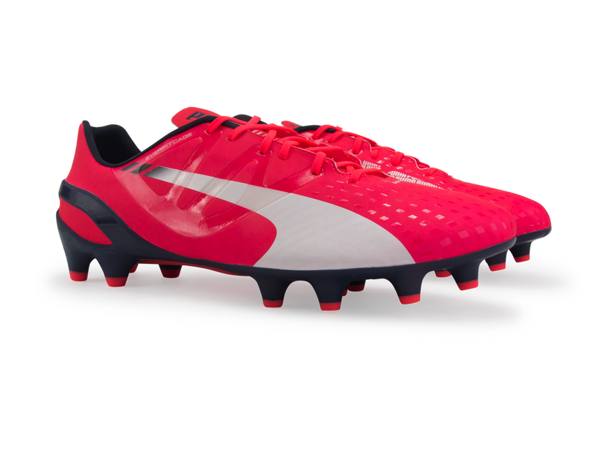 PUMA Men's evoSPEED1.3 FG Bright Plasma/White/Peacoat