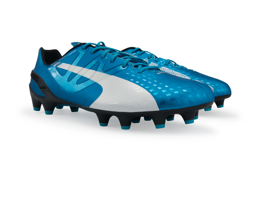 PUMA Men's evoSPEED 1.3 FG Hawaiian Ocean/White/Black