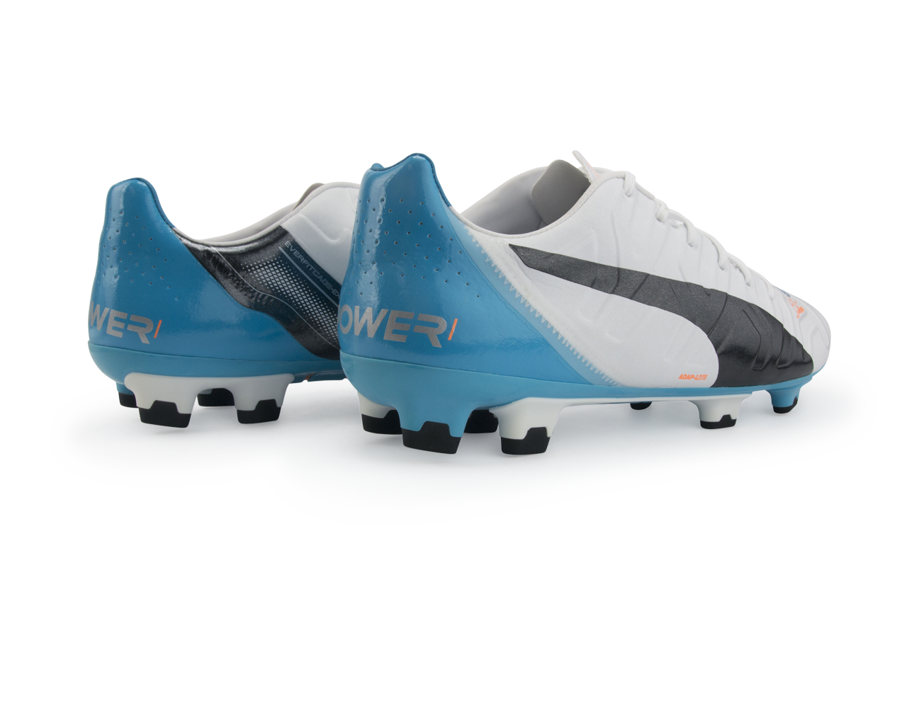 PUMA Men's evoPOWER 1.2 FG White/Black/Hawaiian Ocean