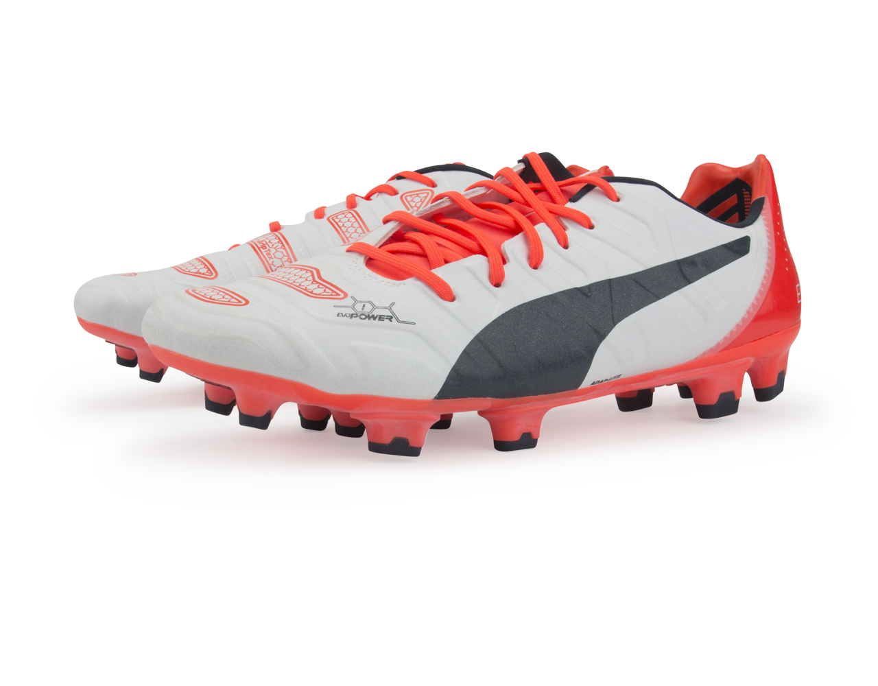 PUMA Men's evoPOWER 1.2 FG White/Total Eclipse/Lava Blast
