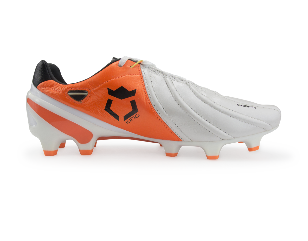 PUMA Men's King II EF+ FG Cleats White/Black/Flou Orange