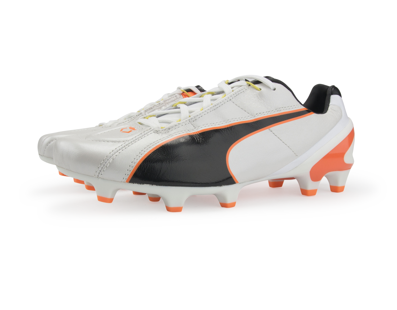 PUMA Men's King II EF+ FG Cleats White/Black/Flou Orange
