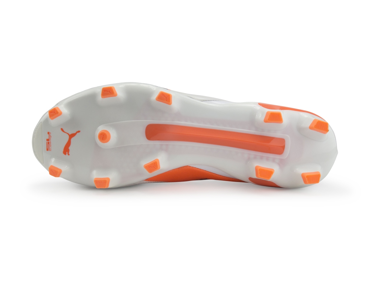 PUMA Men's King II EF+ FG Cleats White/Black/Flou Orange