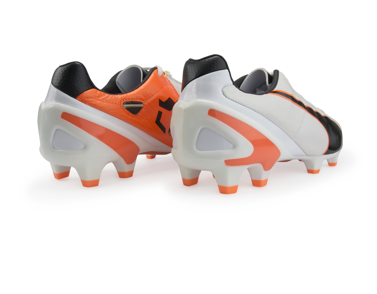 PUMA Men's King II EF+ FG Cleats White/Black/Flou Orange