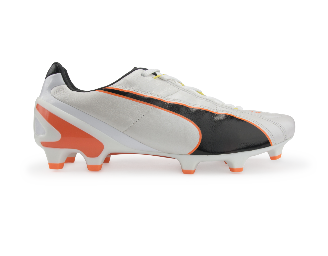 PUMA Men's King II EF+ FG Cleats White/Black/Flou Orange