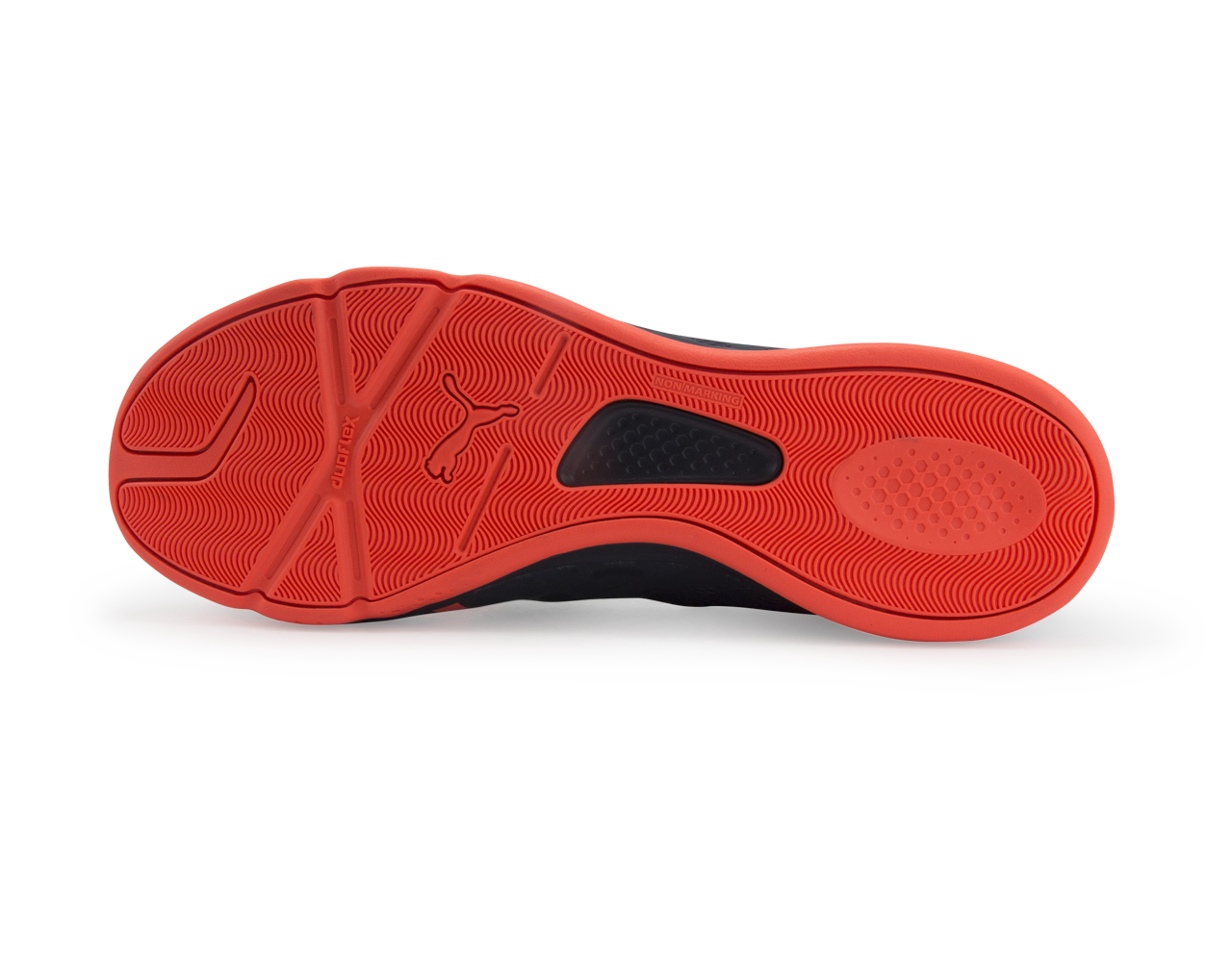 PUMA Men's evoSPEED Sala 3.4 Indoor Soccer Shoes Total Eclipse/Lava Blast/White