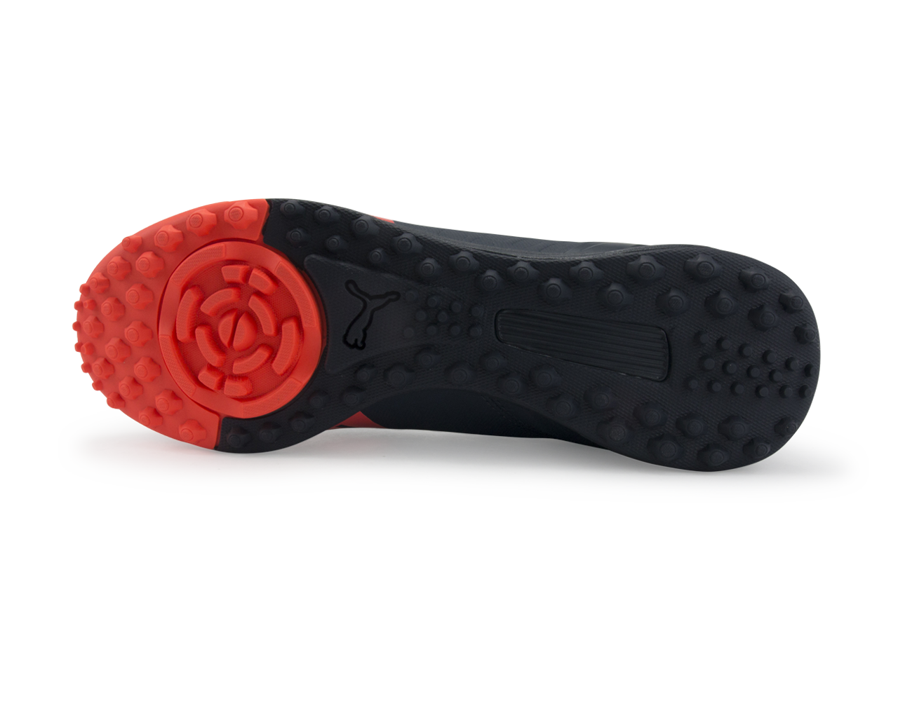 PUMA Men's evoSPEED 4.4 Turf Soccer Shoes Total Eclipse/Lava Blast/White