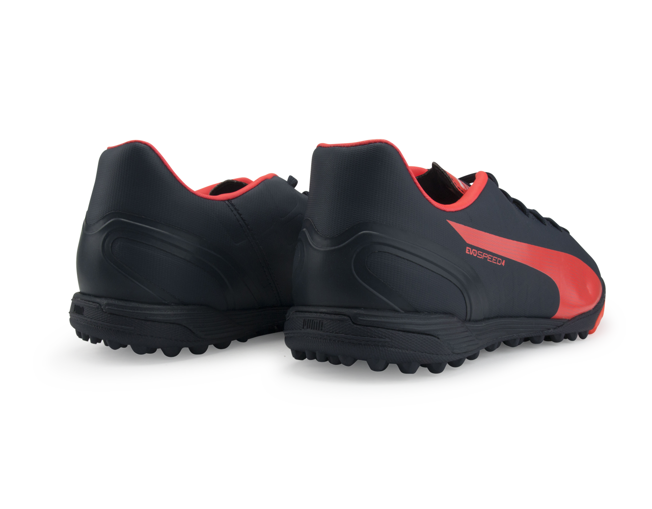 PUMA Men's evoSPEED 4.4 Turf Soccer Shoes Total Eclipse/Lava Blast/White