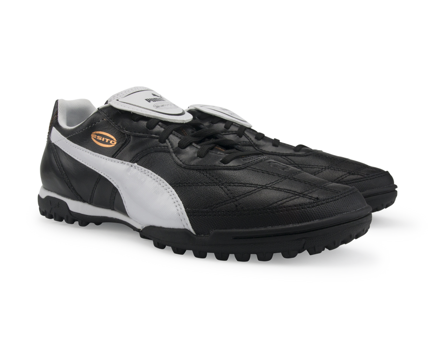 PUMA Men's Esito Classico Turf Soccer Shoes Black/White/Bronze