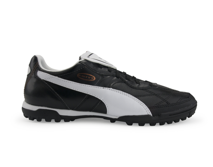 PUMA Men's Esito Classico Turf Soccer Shoes Black/White/Bronze