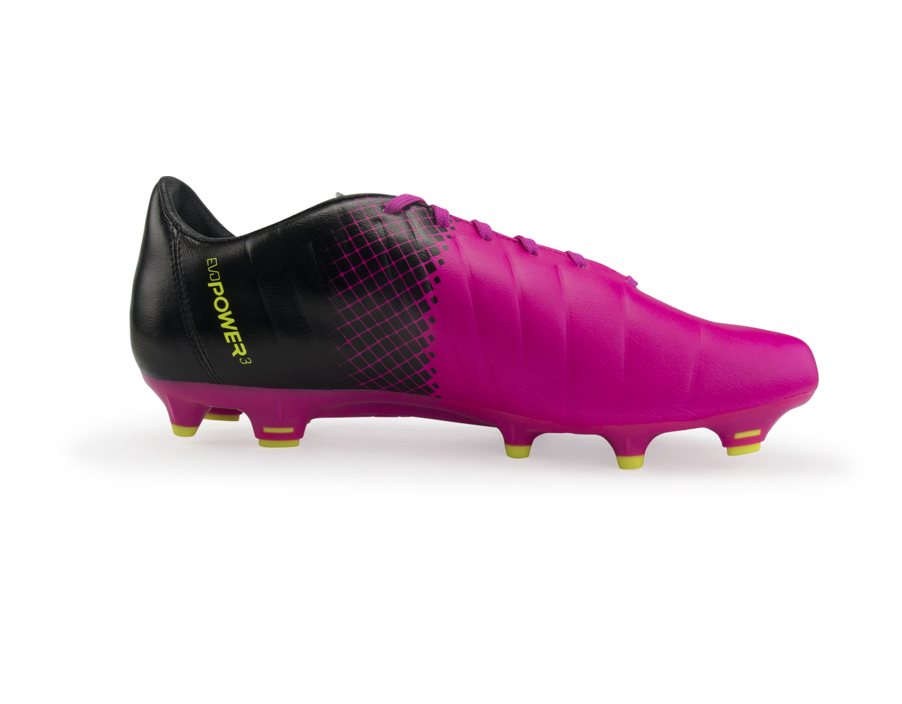 PUMA Men's evoPOWER 3.3 Tricks FG Pink Glo/Safety Yellow/Black