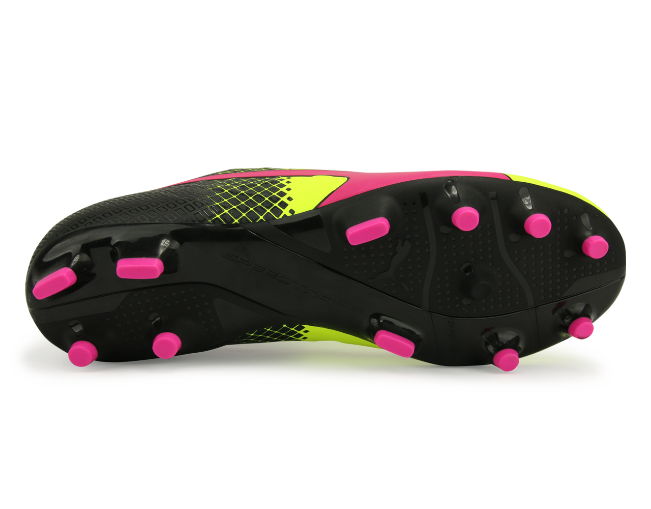 PUMA Men's evoSPEED 4.5 Tricks FG Pink Glow/Safety Yellow/Black