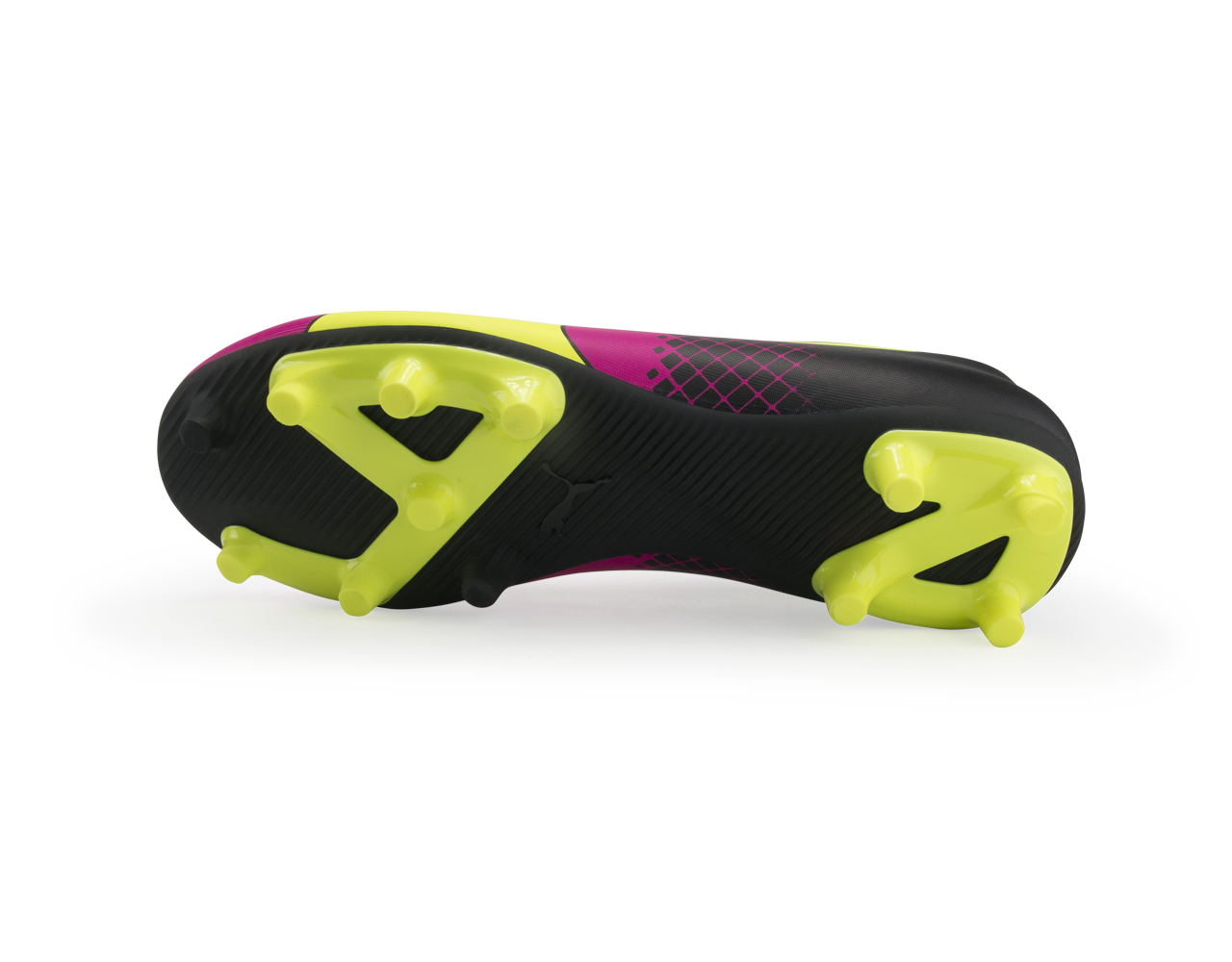 PUMA Kids evoSPEED 5.5 Tricks FG Pink Glow/Safety Yellow/Black