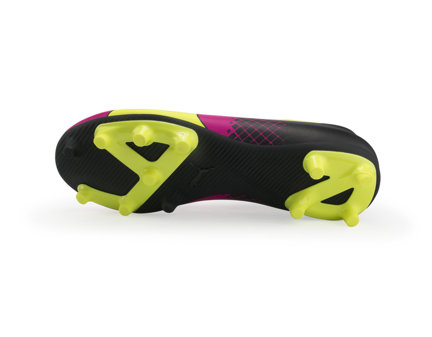 PUMA Kids evoSPEED 5.5 Tricks FG Pink Glow/Safety Yellow/Black