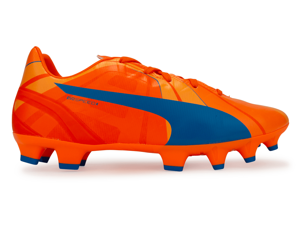 PUMA Kids evoSPEED 4 H2H FG Orange Clown Fish/Electric Blue Lemonade