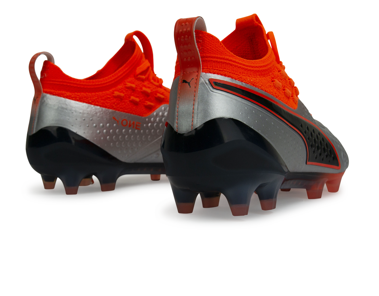 PUMA Men's One 1 Syn FG/AG Silver Orange/Black
