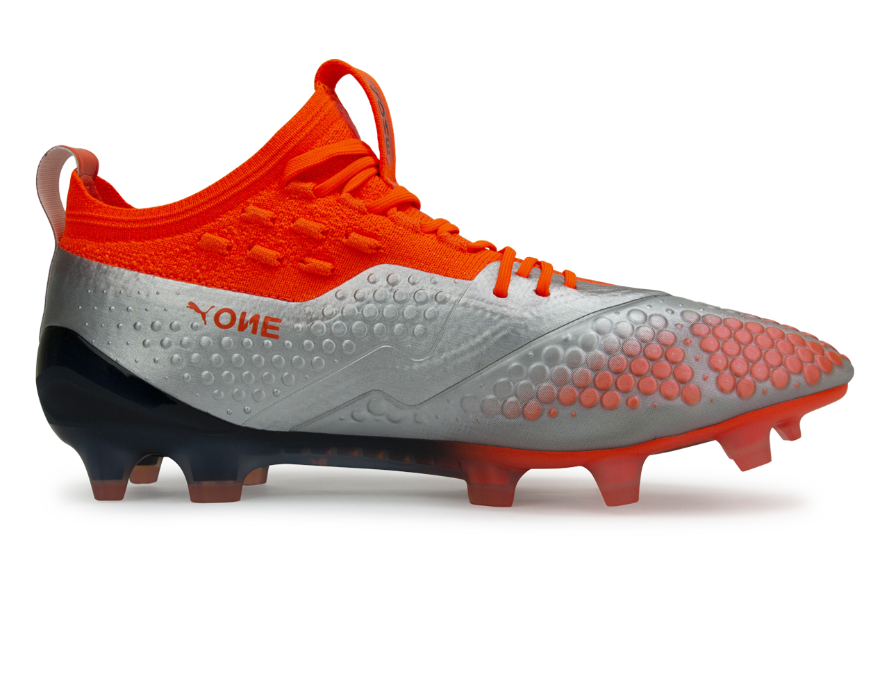 PUMA Men's One 1 Syn FG/AG Silver Orange/Black