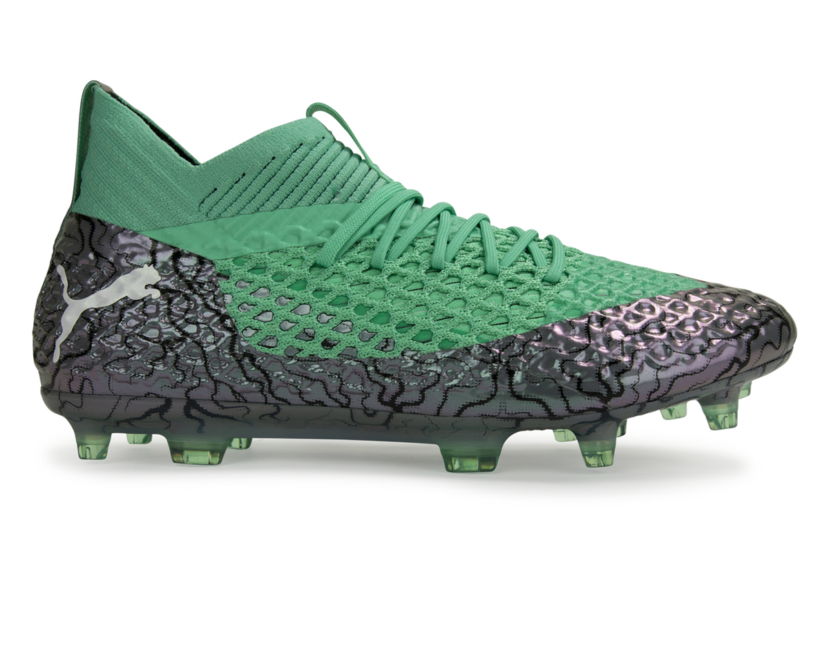 PUMA Men s FUTURE 2.1 NETFIT FG AG Shift Green White Azteca Soccer
