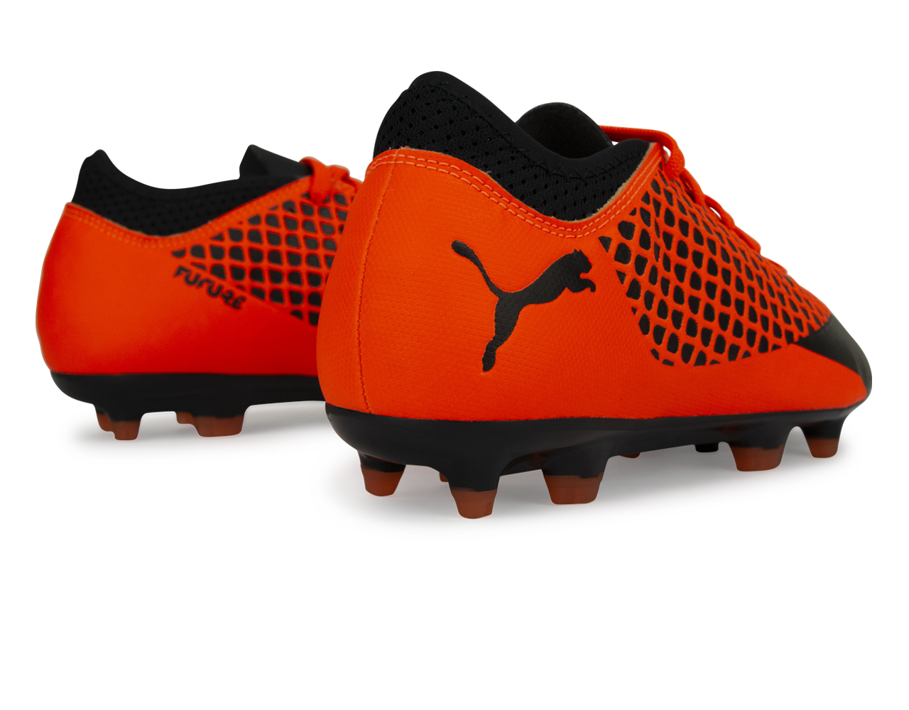 PUMA Kids FUTURE 2.4 NETFIT FG/AG Black/Shocking Orange