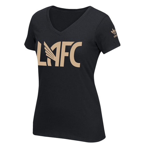 adidas Women's LAFC V Neck Tee Black