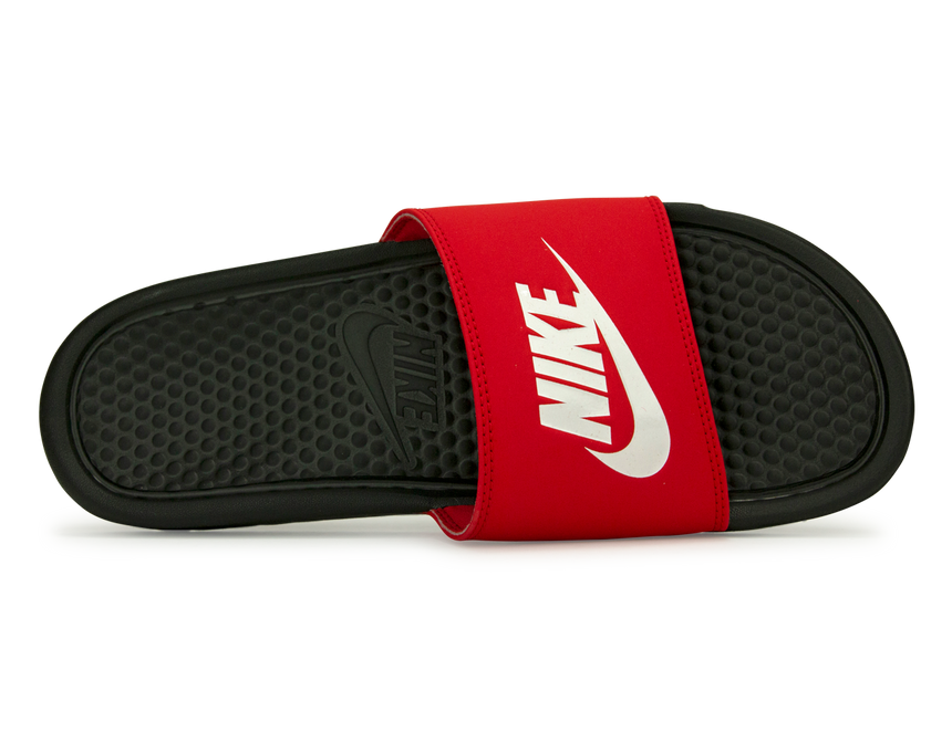 Nike Men's Benassi JDI Sandal Black/Red Top
