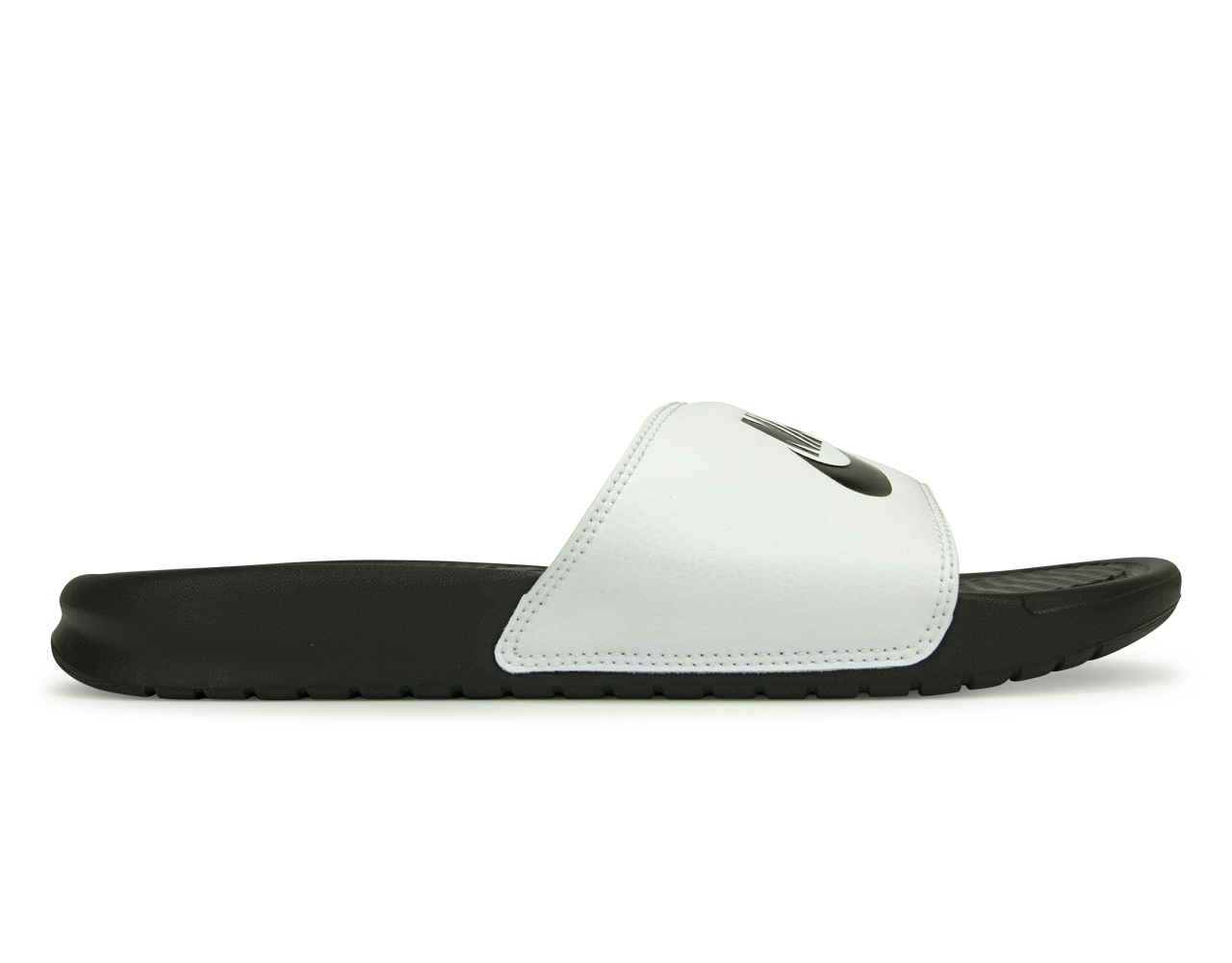 Nike Men's Benassi JDI Sandal White/Black Front