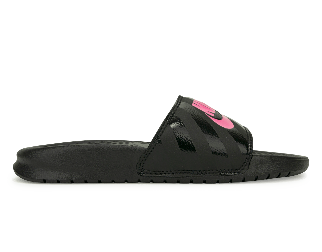 Nike Women's Benassi JDI Sandal Black/Pink Front