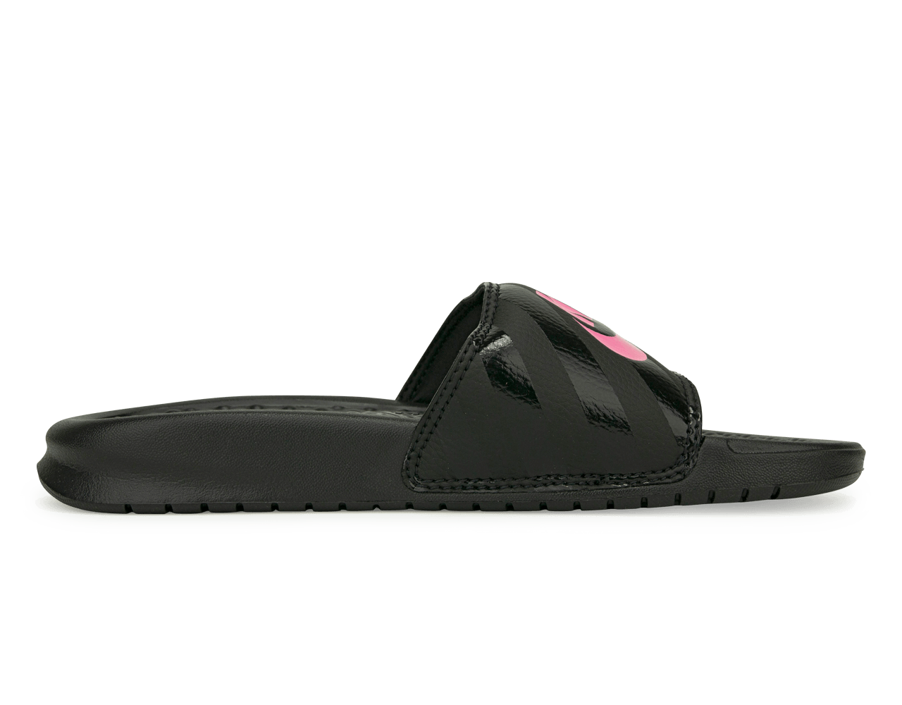 Nike Women's Benassi JDI Sandal Black/Pink Side