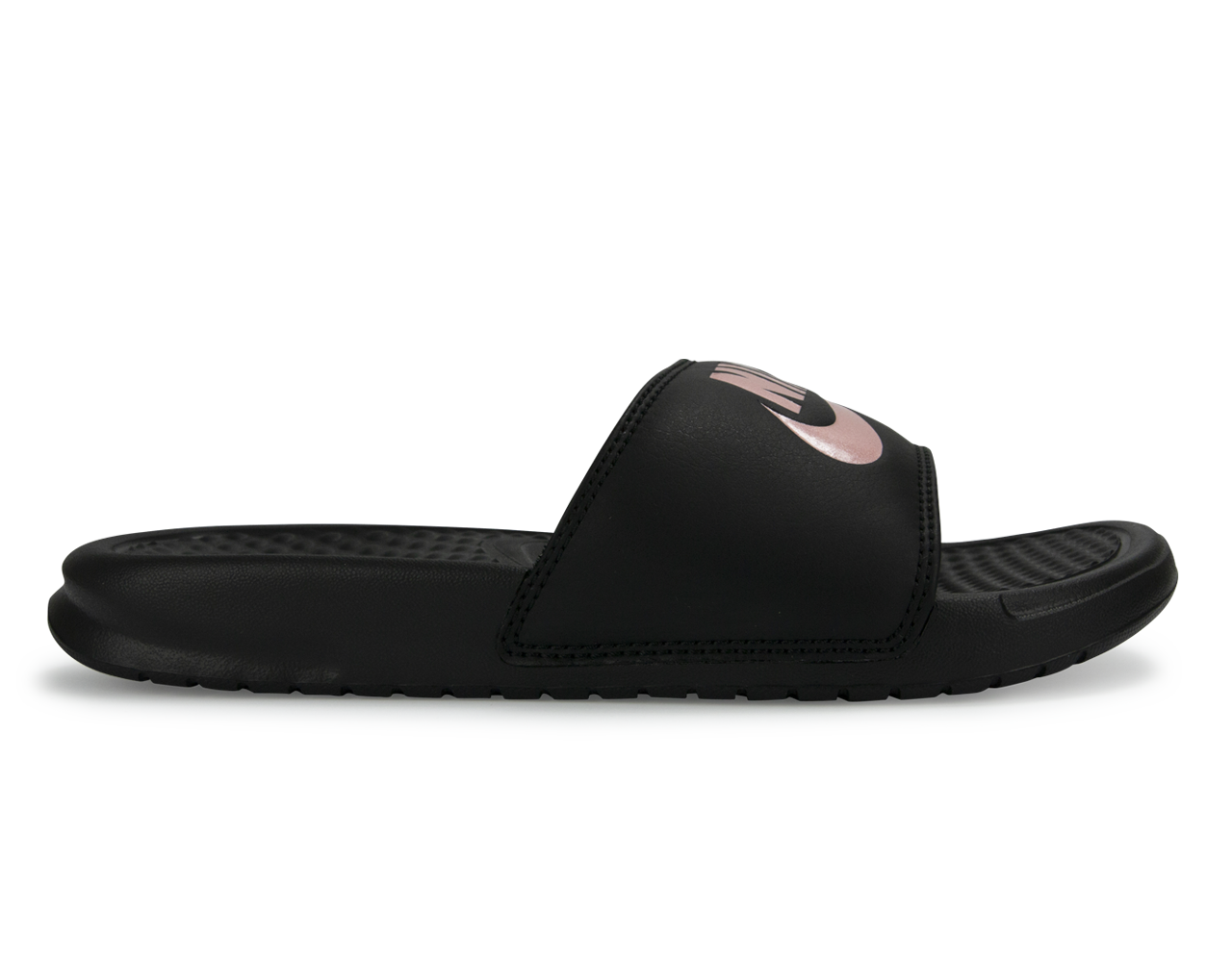 Nike Women's Benassi JDI Sandal Black/Rose Gold