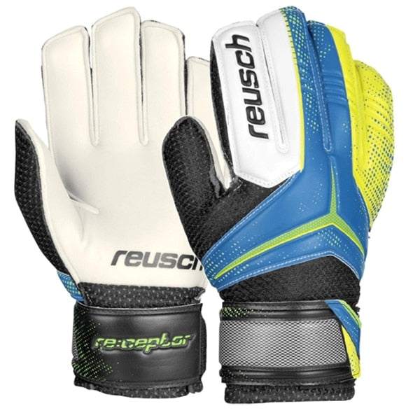 Reusch Kids Ceptor Goalkeeper Gloves Ocean Blue/Saftey Yellow