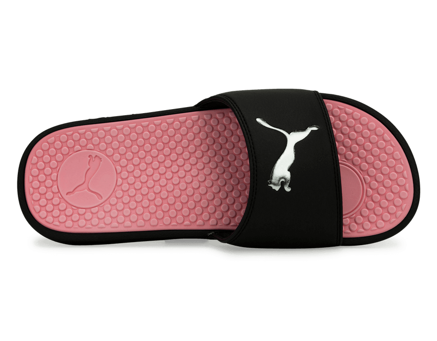 PUMA Women's Cool Cat Sandals Black/Pink Sole