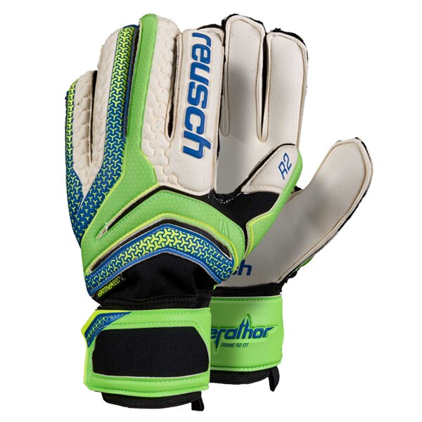 Reusch Men's Serathor Prime R2 Ortho-Tec Goalkeeper Gloves Green Blue/White/Black