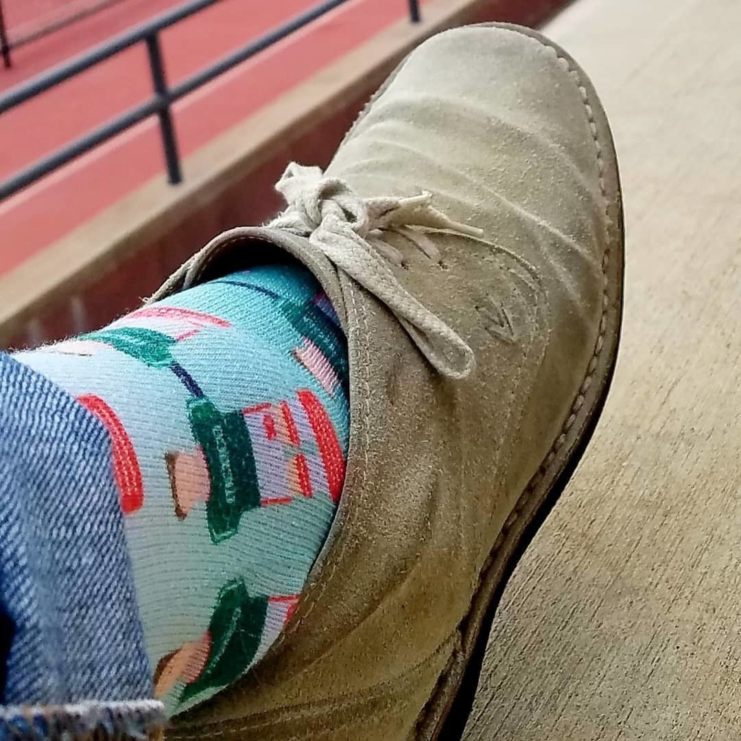 Sockatines Men's Futbolito Lifestyle Sock White/Black/Green