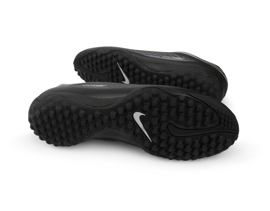 Nike Men's Hypervenom Phelon Turf Soccer Shoes Black/Black/Hyper Punch