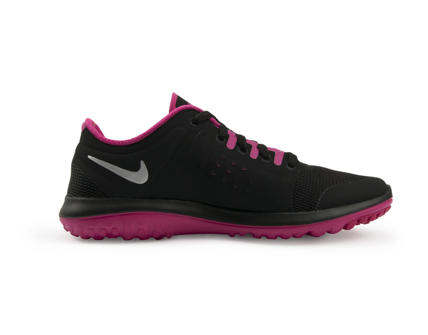 Nike Women's Nike FS Lite Running Shoes Black/Metallic Silver/Pink