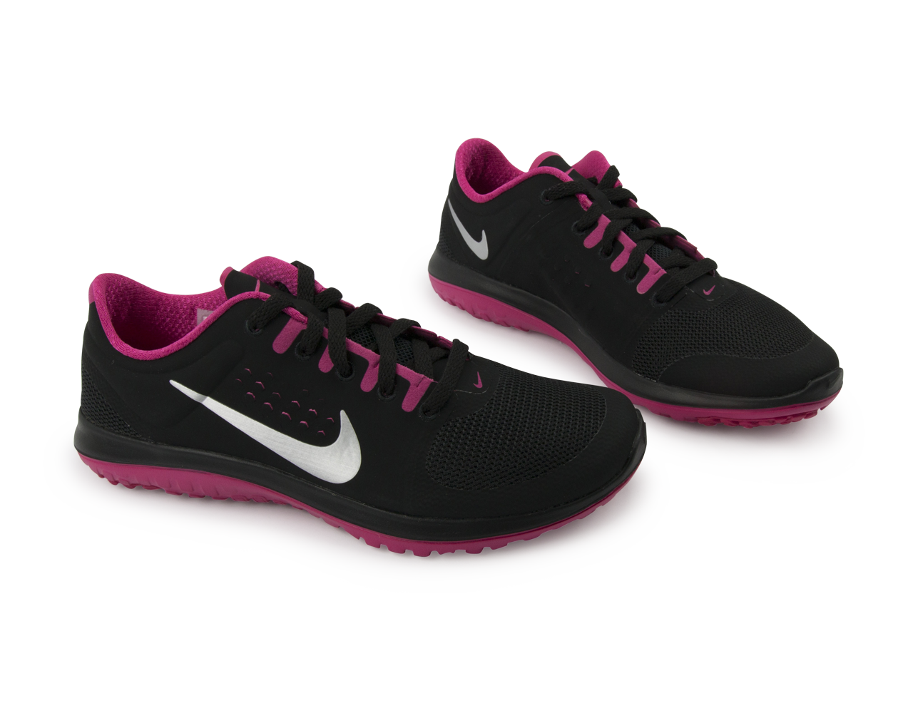 Nike Women's Nike FS Lite Running Shoes Black/Metallic Silver/Pink