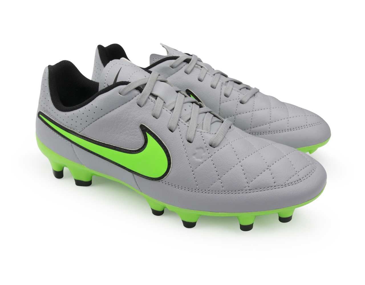 Nike Men's Tiempo Genio FG Wolf Grey/Green Strike/Black