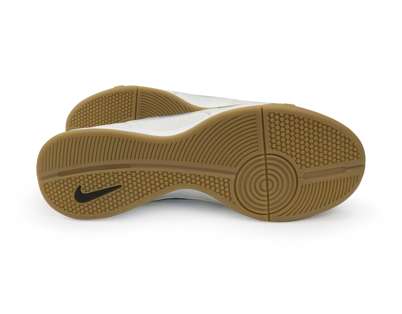 Nike Men's Tiempo Genio Leather Indoor Soccer Shoes White/Volt/Soar/Black