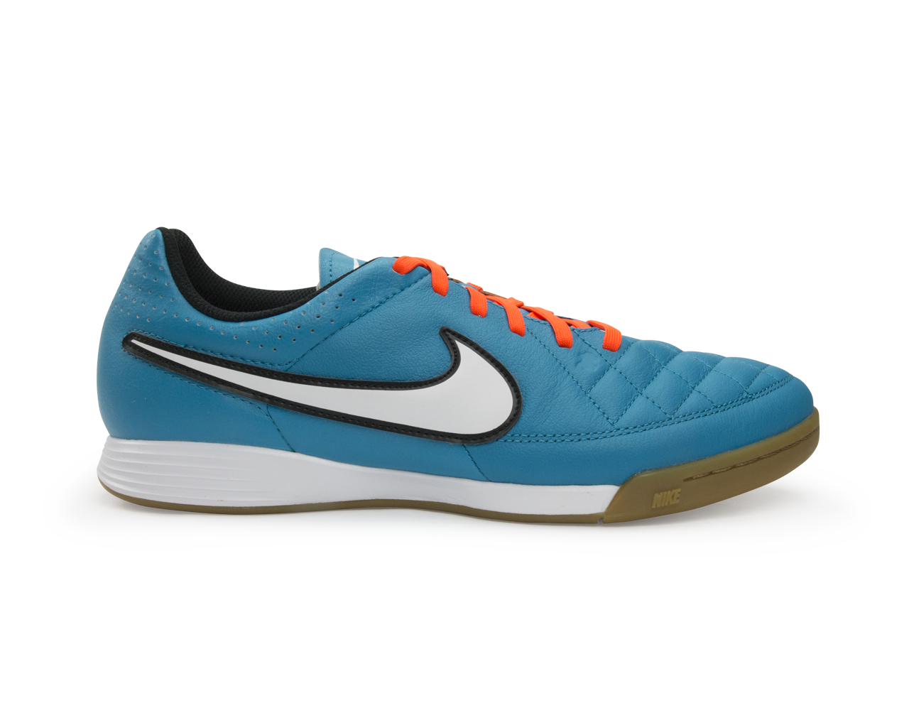 Nike Men's Tiempo Genio Leather Indoor Soccer Shoes Neo Turquoise/White/Hyper Crimson