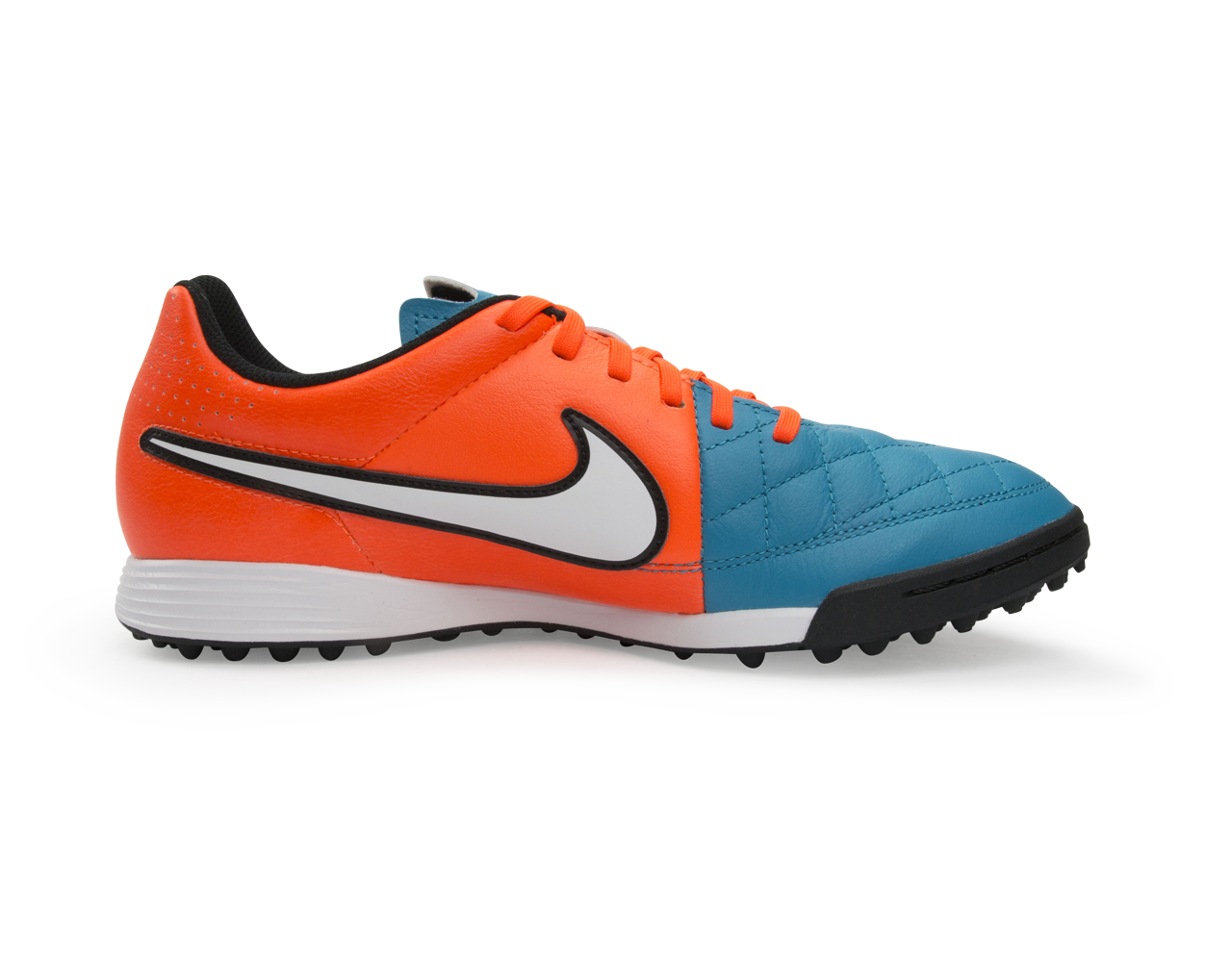 Nike Men's Tiempo Genio Leather Turf Soccer Shoes Neo Turquoise/White/Hyper Crimson