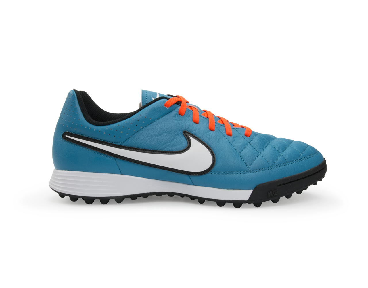 Nike Men's Tiempo Genio Leather Turf Soccer Shoes Neo Turquoise/White/Hyper Crimson