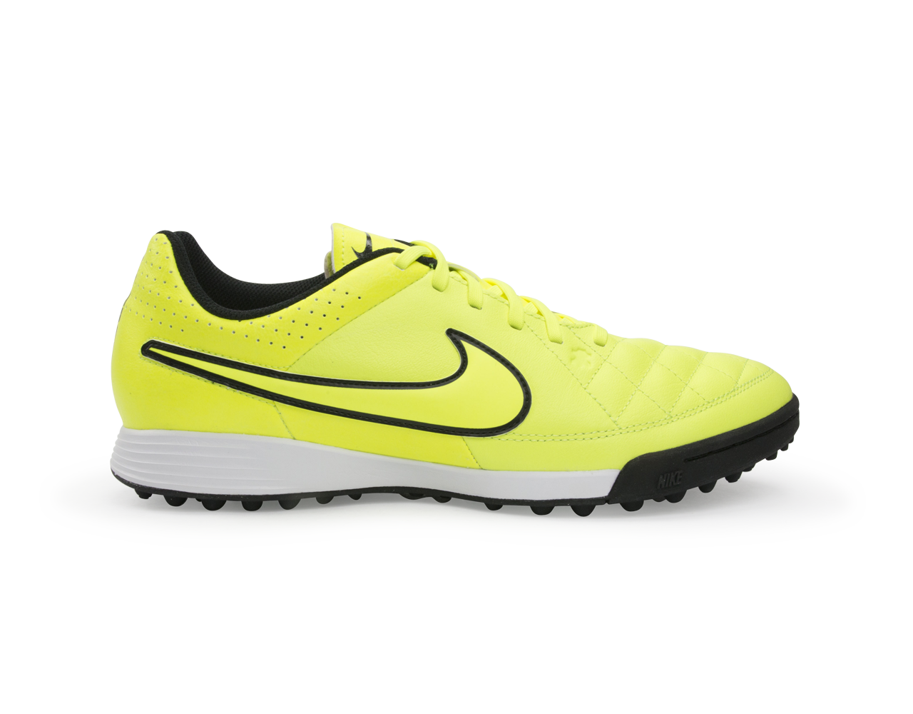 Nike Men's Tiempo Genio Leather Turf Soccer Shoes Volt/Hyper Punch/Black