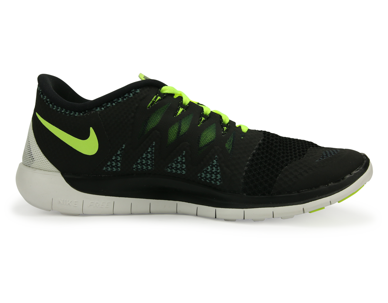 Nike Men's Free 5.0 Running Shoes Black/Volt Dark/Magnet Gray