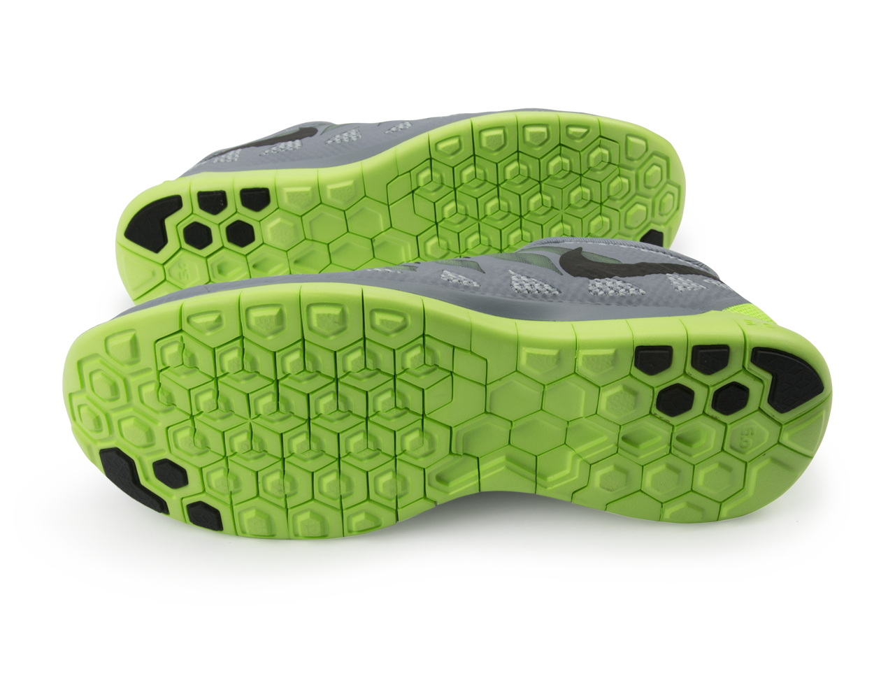 Nike Men's Free 5.0 Running Shoes Magnet Grey/Black/Electric Green