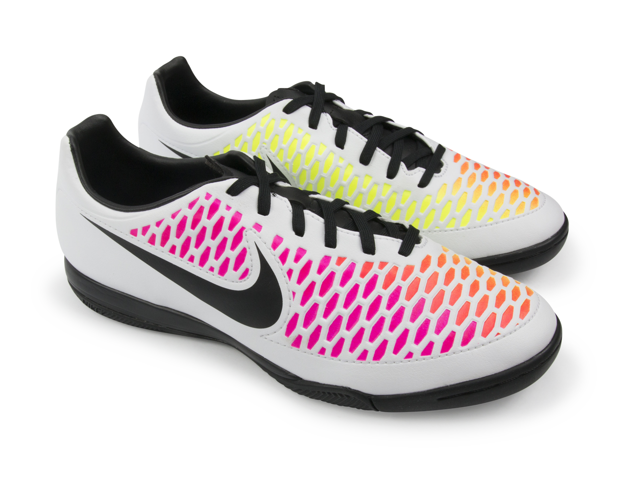 Nike Men's Magista Onda Indoor Soccer Shoes White/Black/Pink Blast/Volt Blanc
