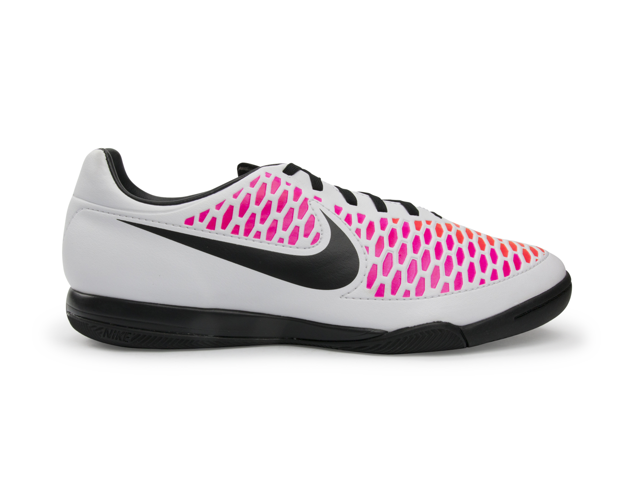 Nike Men's Magista Onda Indoor Soccer Shoes White/Black/Pink Blast/Volt Blanc