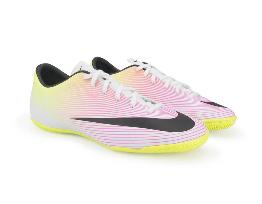 Nike Men's Mercurial Victory V Indoor Soccer Shoes White/Black/Volt