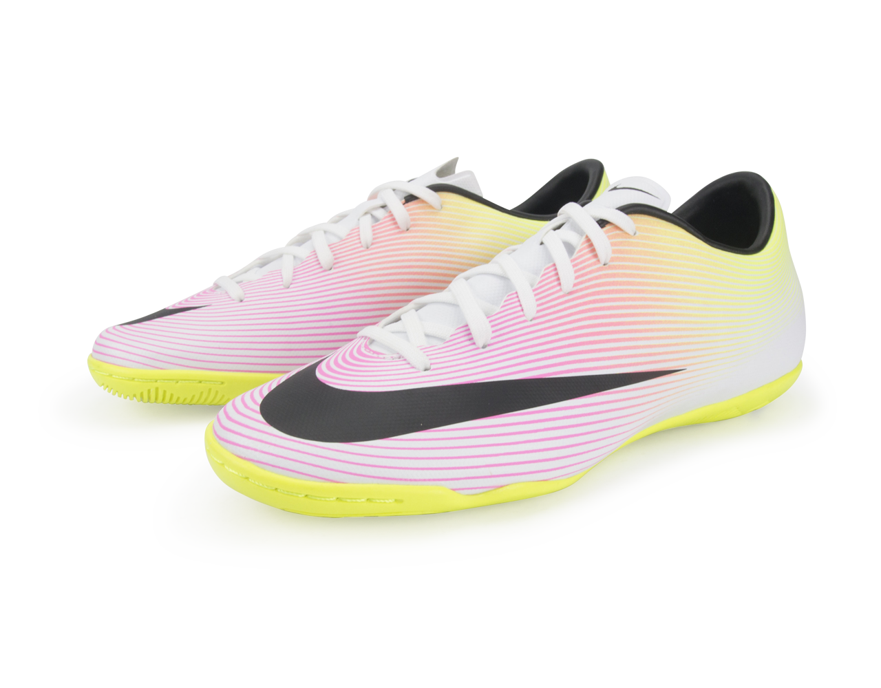 Nike Men's Mercurial Victory V Indoor Soccer Shoes White/Black/Volt