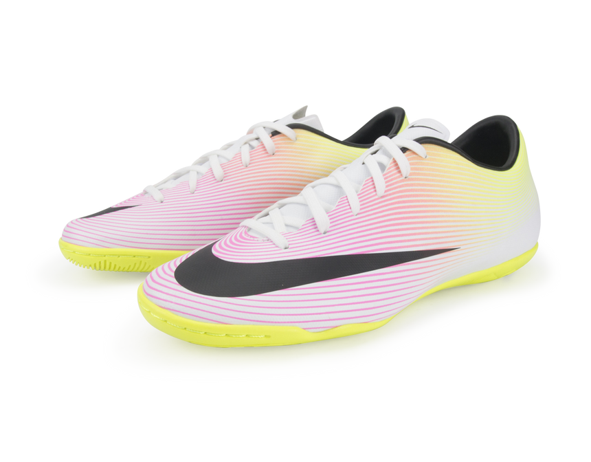 Nike Men's Mercurial Victory V Indoor Soccer Shoes White/Black/Volt