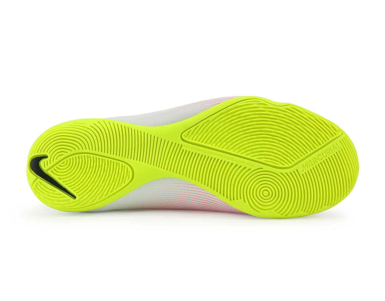 Nike Kids Mercurial Victory V Indoor Soccer Shoes White/Black Volt/Total Orange